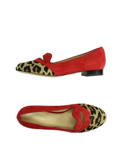 Charlotte Olympia Loafers In Red