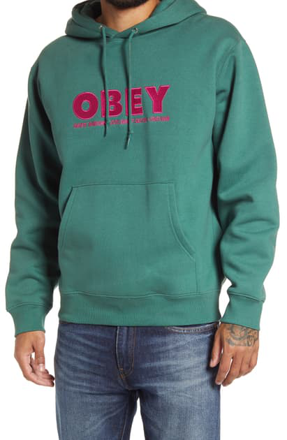 obey logo hoodie