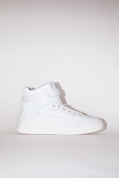 Shop Acne Studios Babila W White/optic White In High Top Sneakers