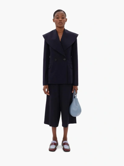 Shop Jw Anderson Shawl Collar Tailored Jacket In Blue
