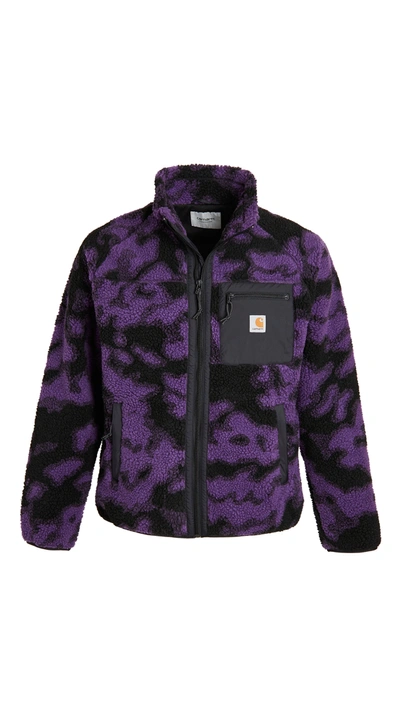 Shop Carhartt Prentis Liner In Camo Blur/purple