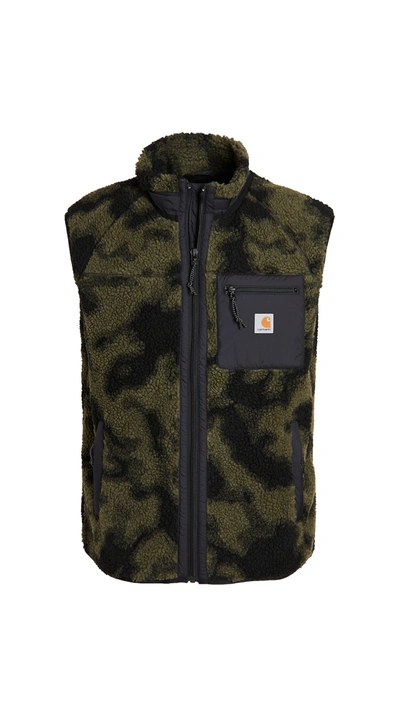 Shop Carhartt Prentis Vest In Camo Blur/green
