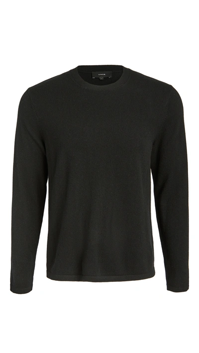 Shop Vince Crewneck Cashmere Sweater Black