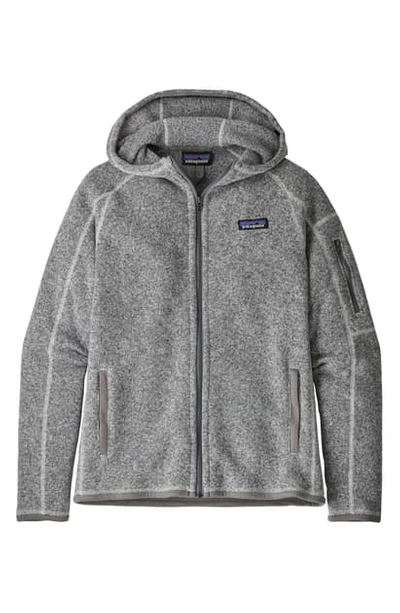 Shop Patagonia Better Sweater Zip Front Fleece Hoodie In Blk