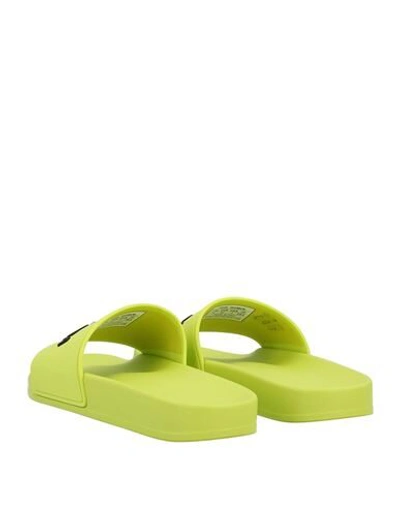 Shop Balenciaga Sandals In Acid Green