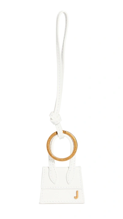 Shop Jacquemus Le Porte Cle Chiquito Keychain In White