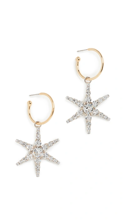 Shop Jennifer Behr Ciel Hoop Earrings In Crystal