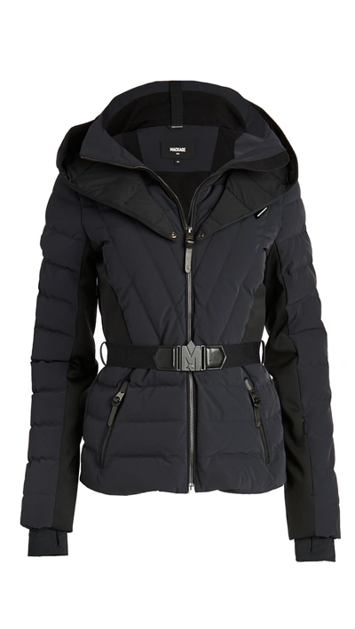 Shop Mackage Elita Ski Jacket In Black