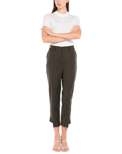 Berwich Cropped Pants In Military Green