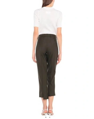 Shop Berwich Cropped Pants In Military Green