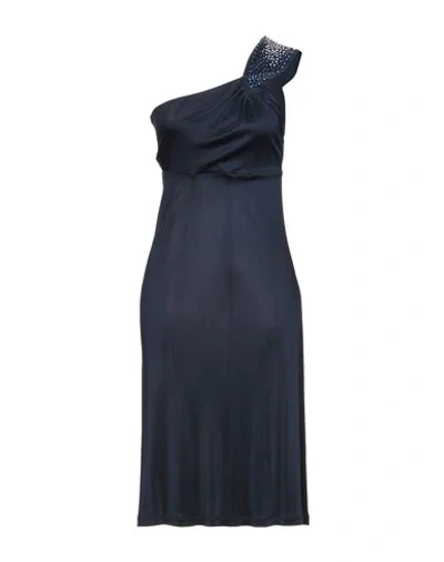 Shop Angelo Marani Short Dresses In Dark Blue