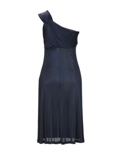 Shop Angelo Marani Short Dresses In Dark Blue