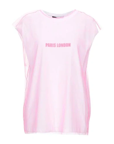 Shop Frankie Morello Woman T-shirt Fuchsia Size S Nylon, Cotton In Pink