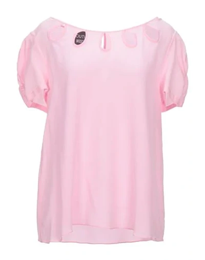 Shop Boutique Moschino Shirts & Blouses With Bow In Pink