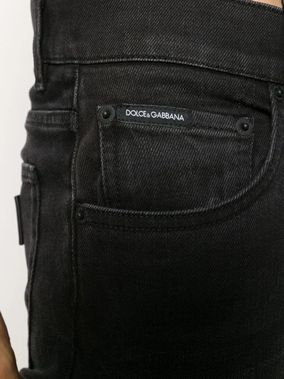 Shop Dolce & Gabbana Stretch-cotton Denim Slim-fit Jeans In Blue