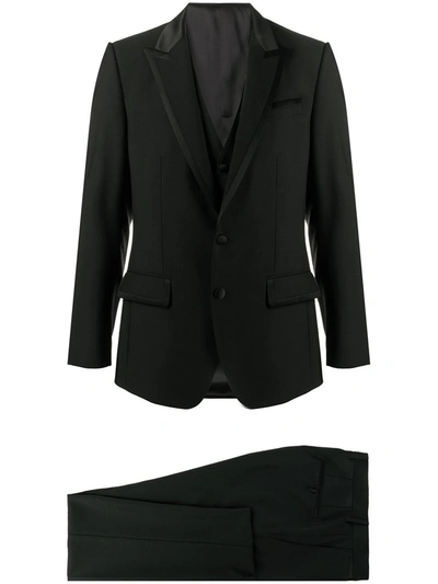 Shop Dolce & Gabbana Wool Blend-silk Two-piece Single-breasted Suit In Black