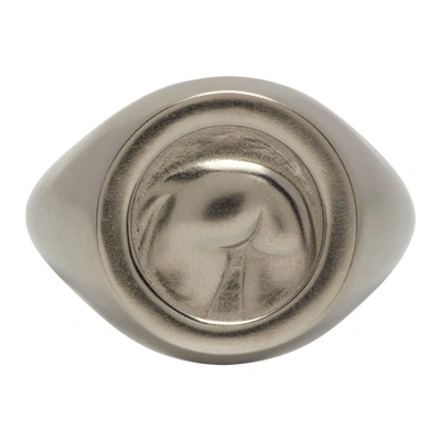 Shop Ludovic De Saint Sernin Silver Bottom Ring In Silver Pall