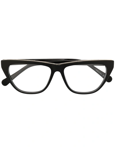 Shop Stella Mccartney Square Frame Glasses In Black