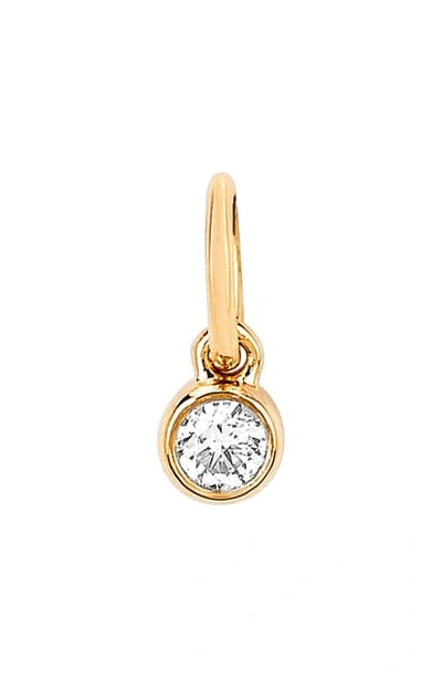 Shop Ef Collection Diamond Bezel Pendant Charm In Dnu/diamond/ Yellow Gold