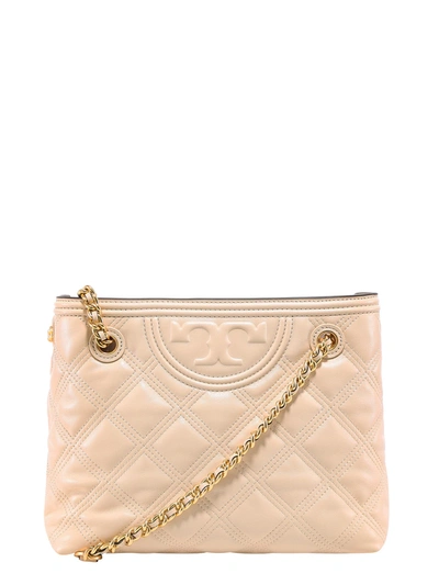 Shop Tory Burch Fleming Small Tote Bag In Beige