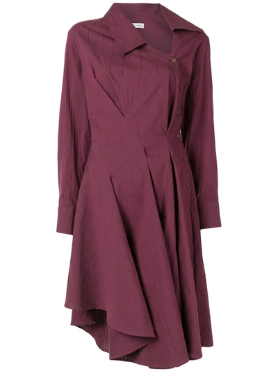 Shop Palmer Harding Enata Shirt Dress In Purple