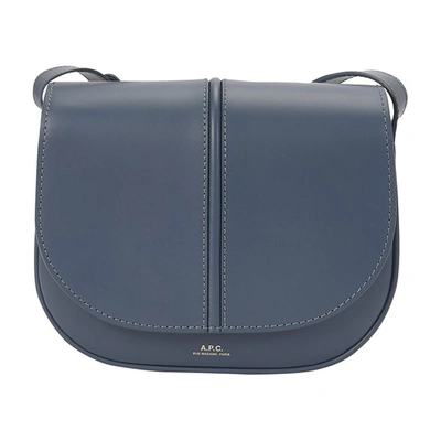 Shop Apc Betty Bag In Smooth Leather In Bleu Ardoise