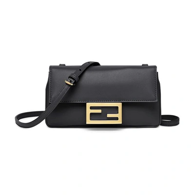 Shop Fendi Duo Baguette In Black