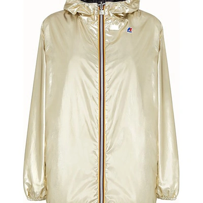 Shop Fendi Gold Nylon  X K-way® Jacket In Or