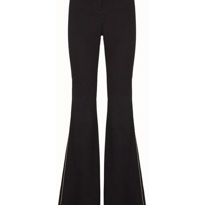 Shop Fendi Trousers In Noir