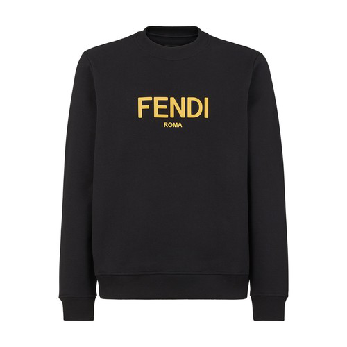fendi black cotton sweatshirt