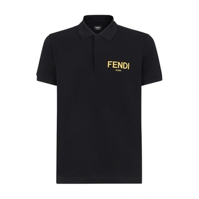Shop Fendi Polo Shirt In Noir