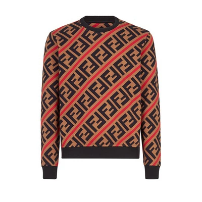 Shop Fendi Sweatshirt In Brown