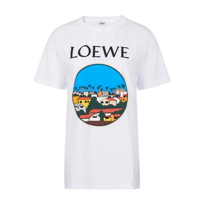 Shop Loewe La Séries Print T Shirt In White Multicolor