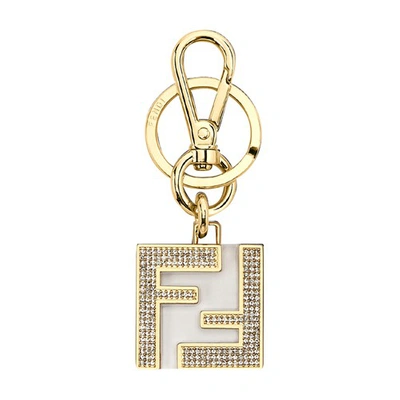 Shop Fendi Key Ring In Or