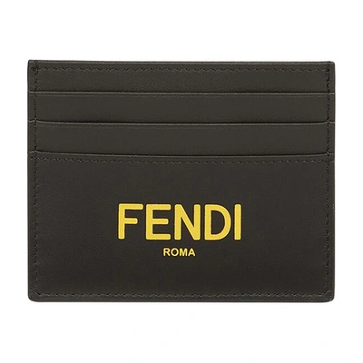 Shop Fendi Card Holder In Noir