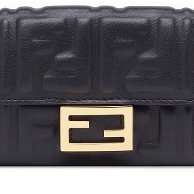 Shop Fendi Card Holder In Noir