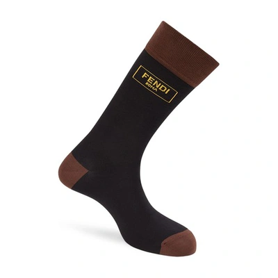 Shop Fendi Socks In Noir