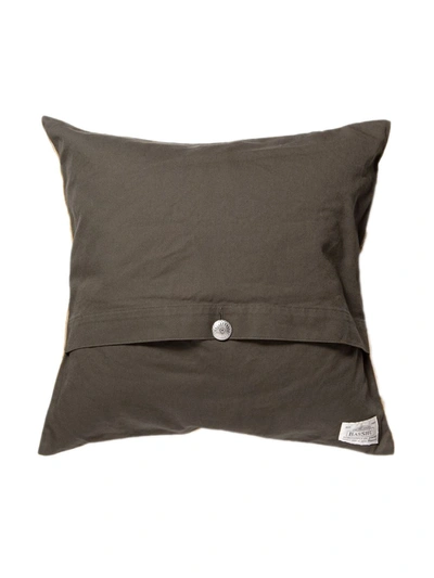 Shop Basshu Chimayo Corduroy Embroidered Cushion In Grey