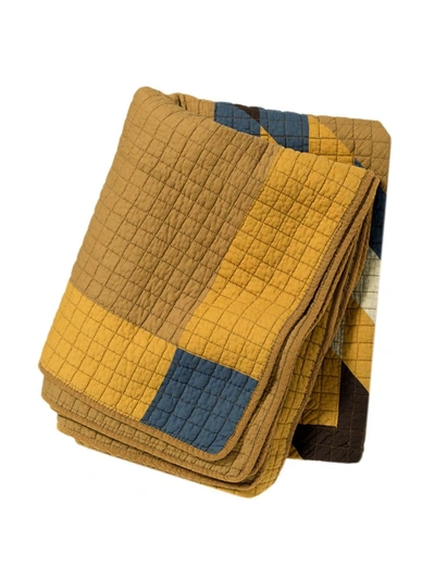 Shop Basshu Large Patchwork Quilt In Yellow