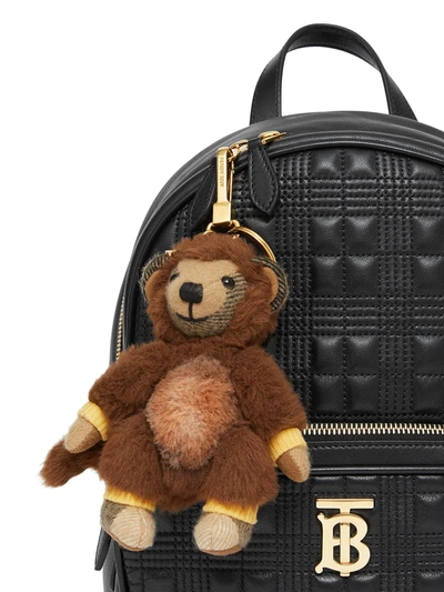 Shop Burberry Thomas Bear Monkey Costume Charm In Brown