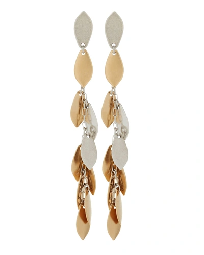 Shop Isabel Marant El Condor Fringe Drop Earrings In Gold/silver