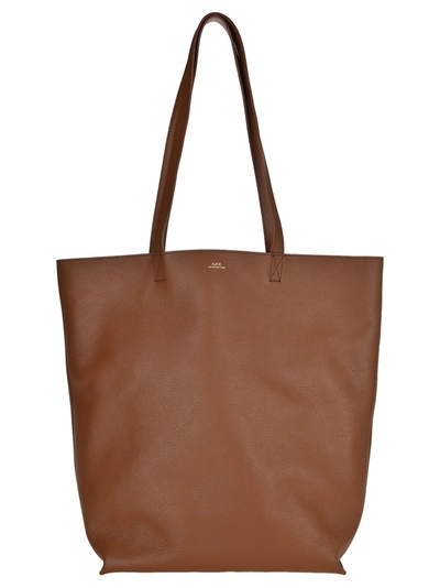 Shop Apc A.p.c. Maiko Shopping Tote Bag In Brown