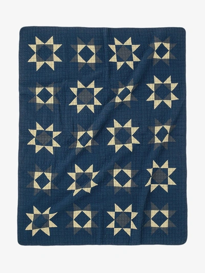 Shop Basshu Blue Patchwork Quilt In Black