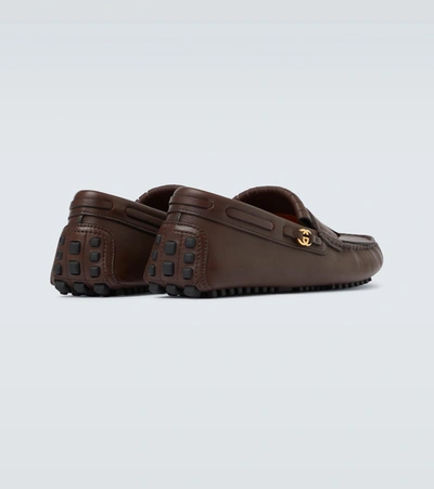 Shop Gucci Ayrton Tasseled Leather Loafers In Brown