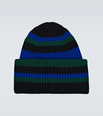 Shop Acne Studios Pansy Striped Wool Beanie In Multicoloured