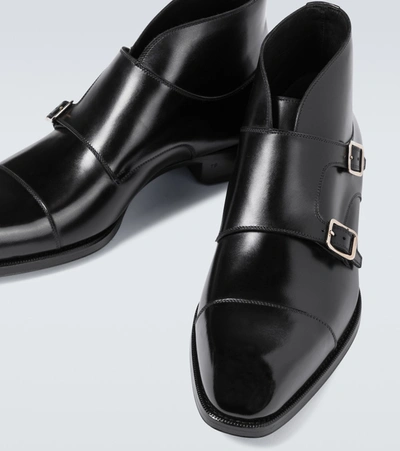 Shop Tom Ford Sutherland Double Monk Strap Shoes In Black
