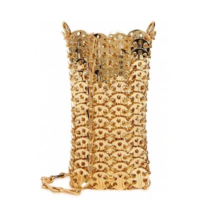 Shop Rabanne Iconic 1969 Mini Gold-tone Disc Cross-body Bag