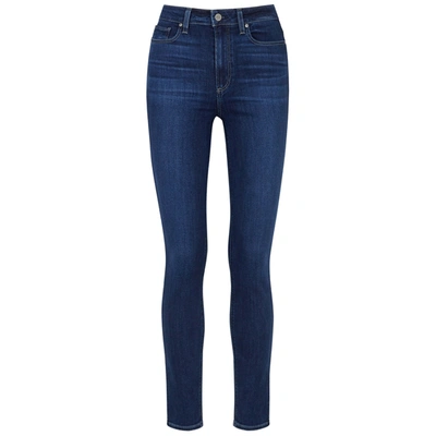 Shop Paige Margot Transcend Blue Skinny Jeans In Dark Blue