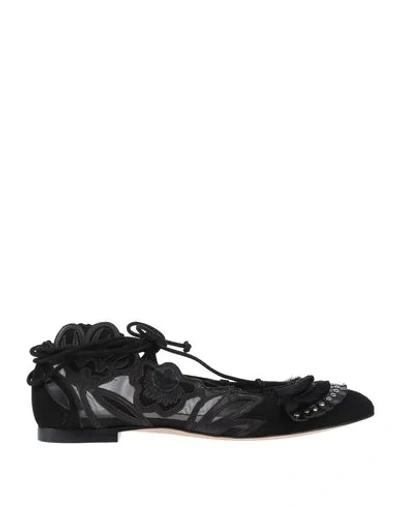 Shop Paula Cademartori Ballet Flats In Black