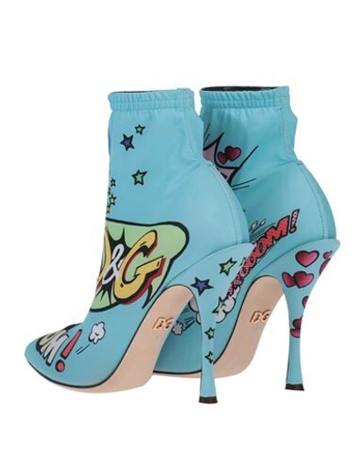 Shop Dolce & Gabbana Ankle Boots In Turquoise